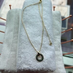 Kendra Scott, blue and gold necklace